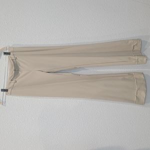 Y2k Express wide leg pants, 3/4 long cream Flare Business